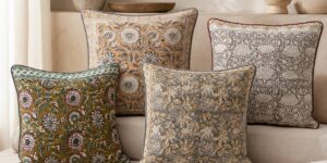 Artisan Accent Pillow Cover - Decorative Cotton Cushion  Cover (20x20) For Office Chair